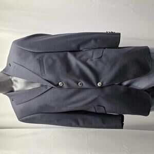 Saks Fifth Avenue Black Sport Coat Made by Samuelsohn 44 L-T